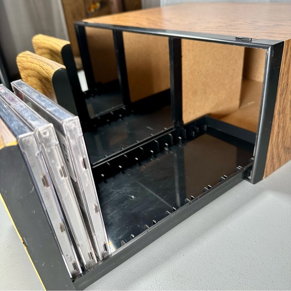 CD/Game faux wood grain holder storage cabinet with 3 pull out drawers holds 66 - Picture 3 of 11